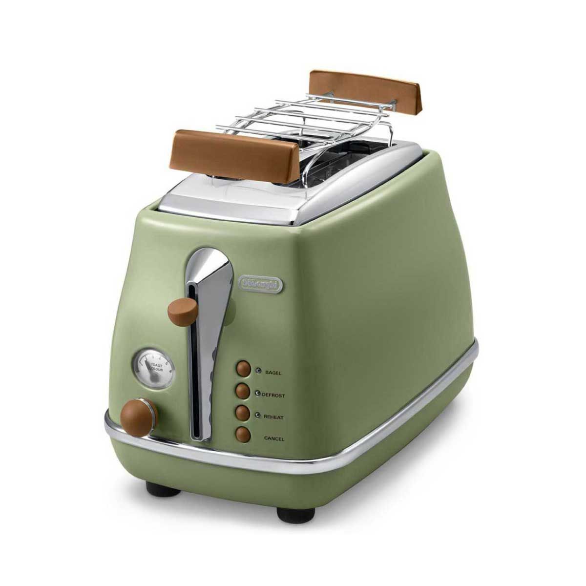 DELONGHI เครื่องปิ้งขนมปัง2แผ่น สีเขียว รุ่นCTOV2103GR