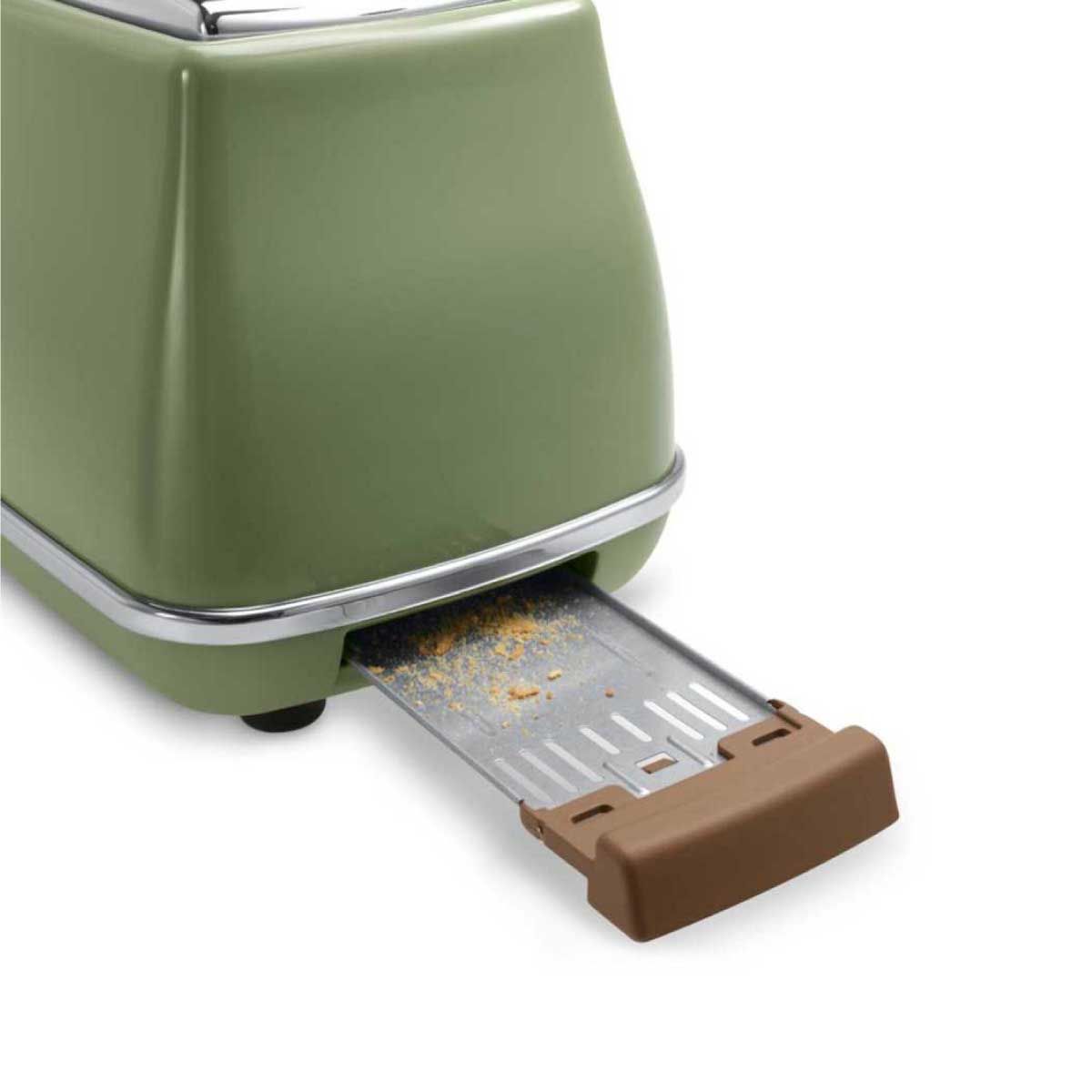 DELONGHI เครื่องปิ้งขนมปัง2แผ่น สีเขียว รุ่นCTOV2103GR