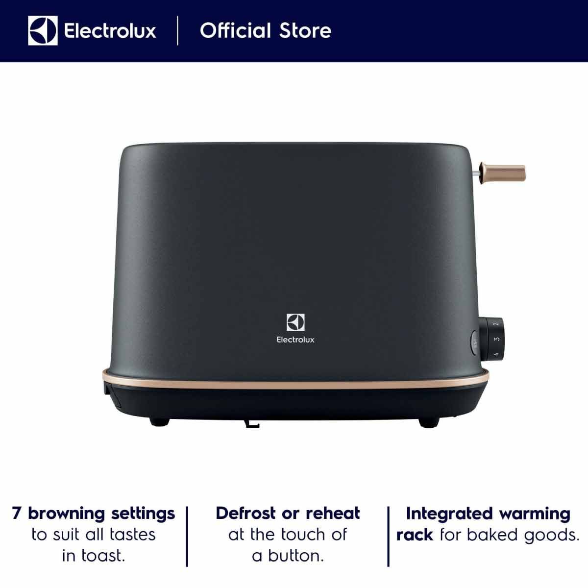 ELECTROLUX เครื่องปิ้งขนมปัง รุ่น E7TS1-60BP  (สี Black Pearl)