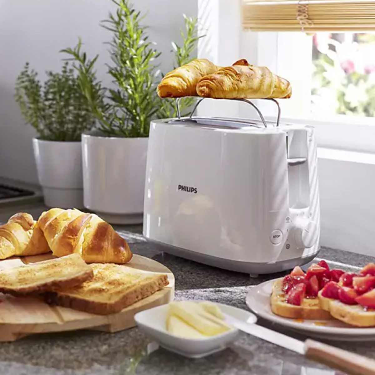 PHILIPS เครื่องปิ้งขนมปัง รุ่น HD2581 แบบ 2 แผ่น