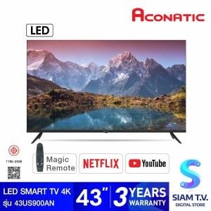 Aconatic LED Smart TV 4K รุ่น 43US900AN สมาร์ททีวี 43 นิ้ว Magic Remote