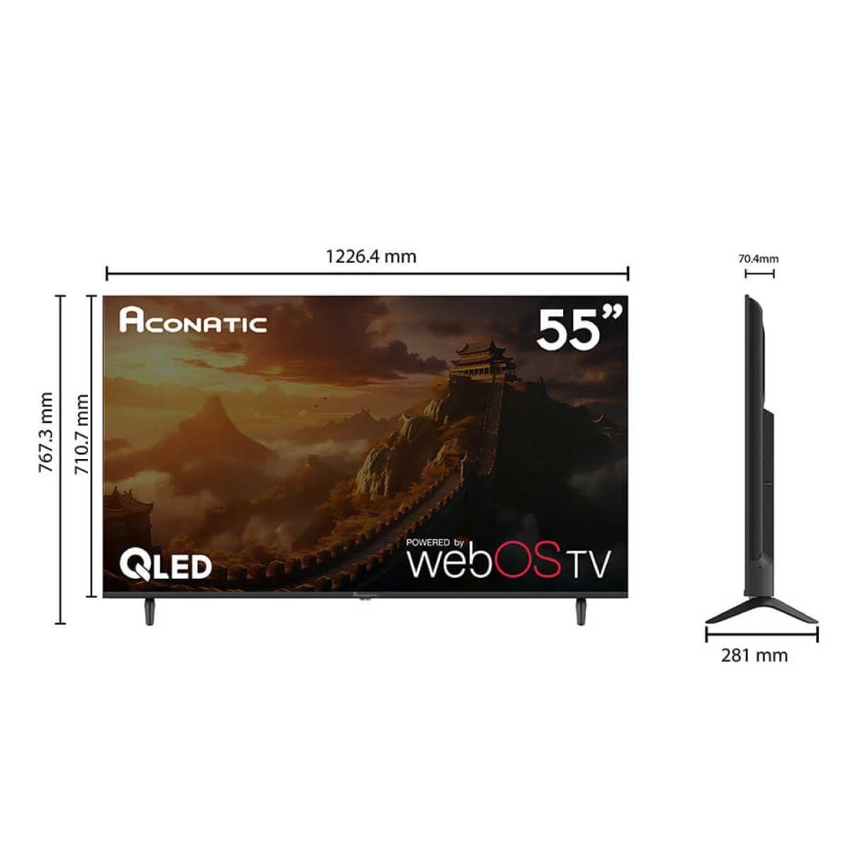 ACONATIC QLED TV  4K Google TV Ai+Magic Remote รุ่น 55QSB340AN Smart TV ขนาด 55 นิ้ว
