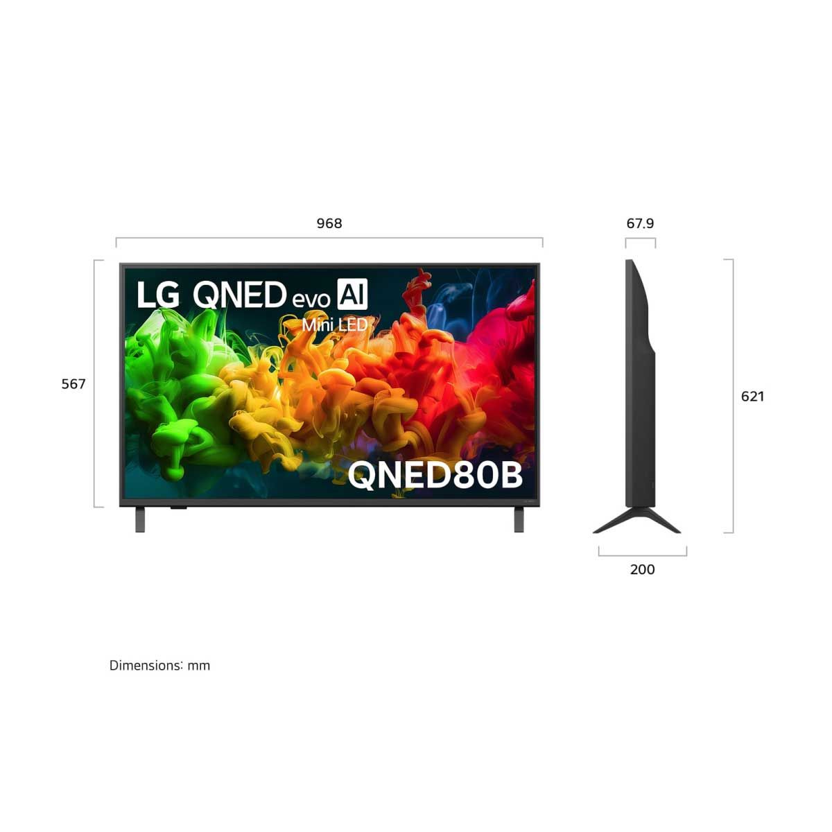 LG  Mini LED TV AI 60Hz รุ่น 43QNED80BSA QNED80 Series Smart TV 43 นิ้ว