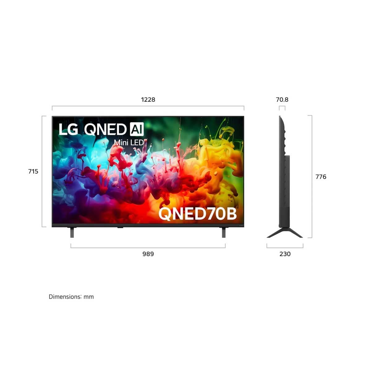 LG  Mini LED TV AI 60Hz รุ่น 55QNED70BSA QNED70 Series Smart TV 55 นิ้ว