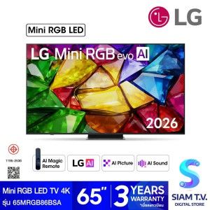 LG  Mini RGB TV 4K EVO AI รุ่น 65MRGB86BSA Smart TV ขนาด 65 นิ้ว