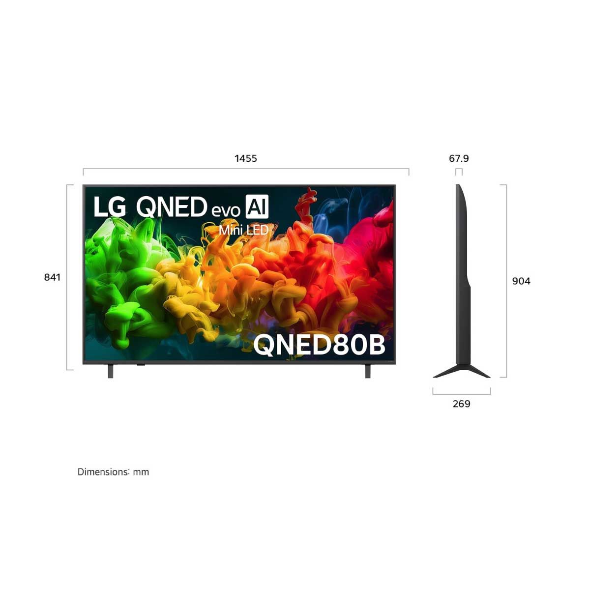 LG  Mini LED TV AI 60Hz รุ่น 65QNED80BSA QNED80 Series Smart TV 65 นิ้ว