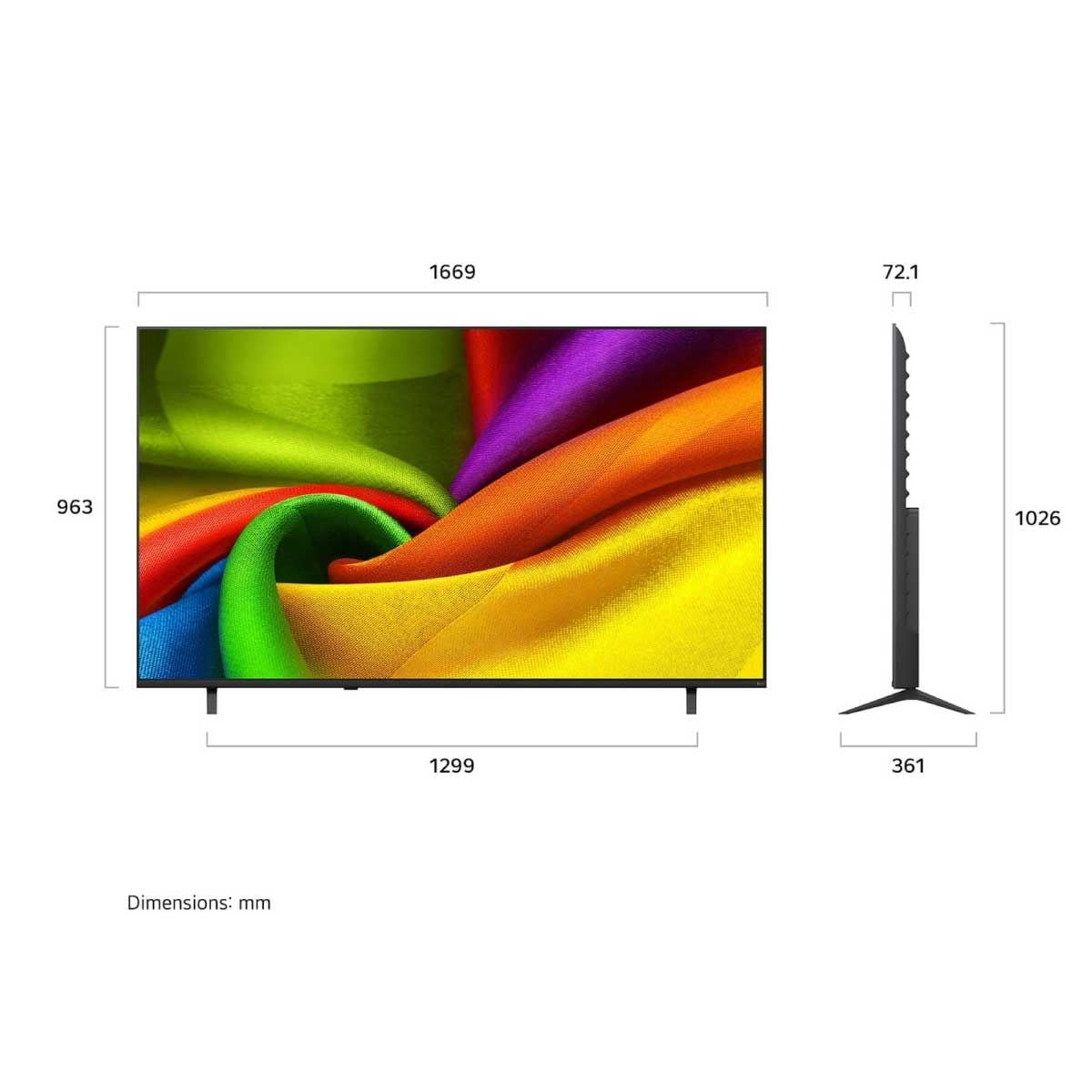 LG NANO LED UHD TV 4K AI รุ่น 75NU835BPSA  Smart TV ขนาด 75 นิ้ว