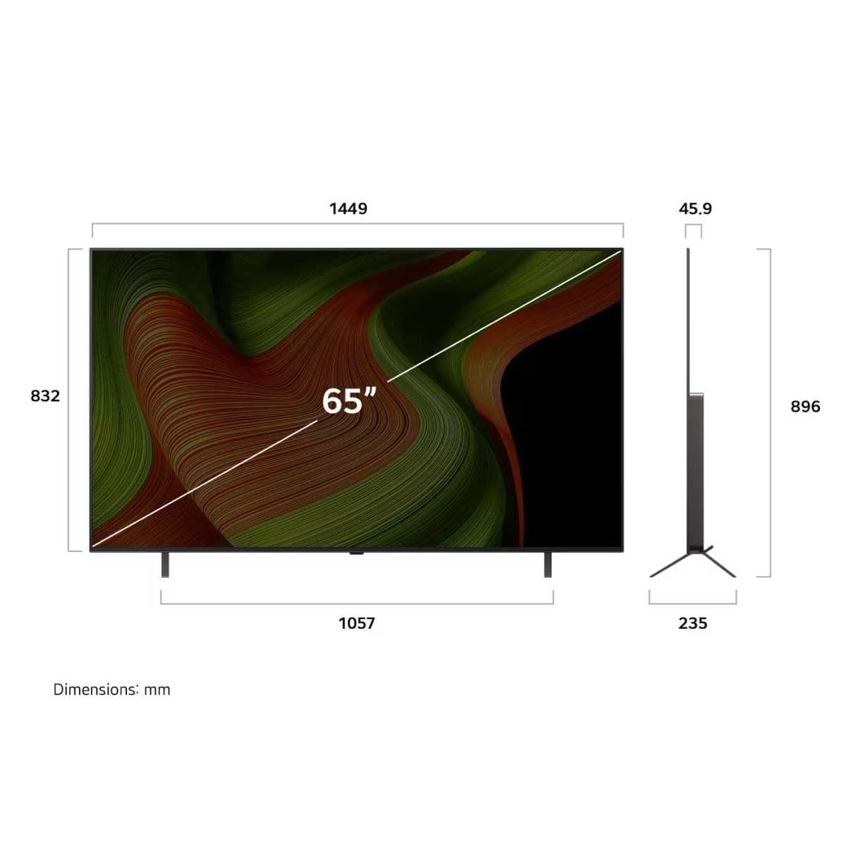 LG OLED AI B5 Smart TV 4K 120Hz รุ่น OLED65B5PSA Magic AI Remote  สมาร์ททีวี 65 นิ้ว