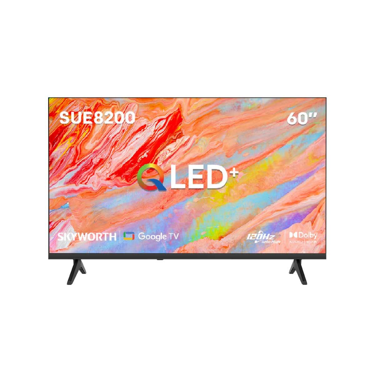 SKYWORTH QLED Google TV AI 120 Hz รุ่น 60SUE8200  สมาร์ททีวีขนาด 60 นิ้ว