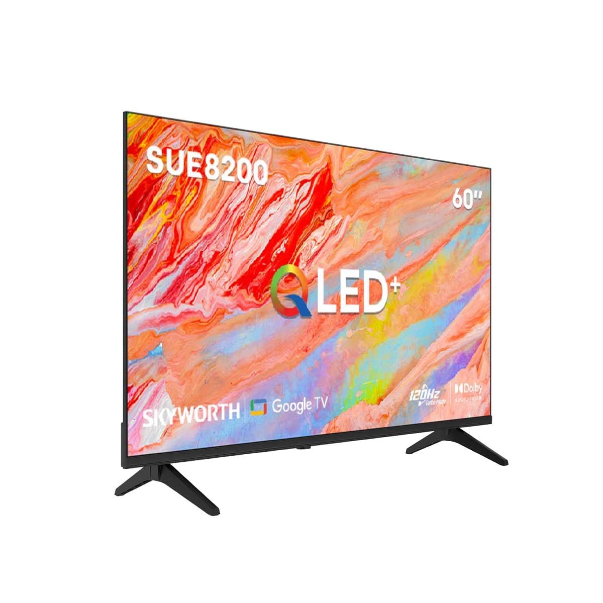 SKYWORTH QLED Google TV AI 120 Hz รุ่น 60SUE8200  สมาร์ททีวีขนาด 60 นิ้ว