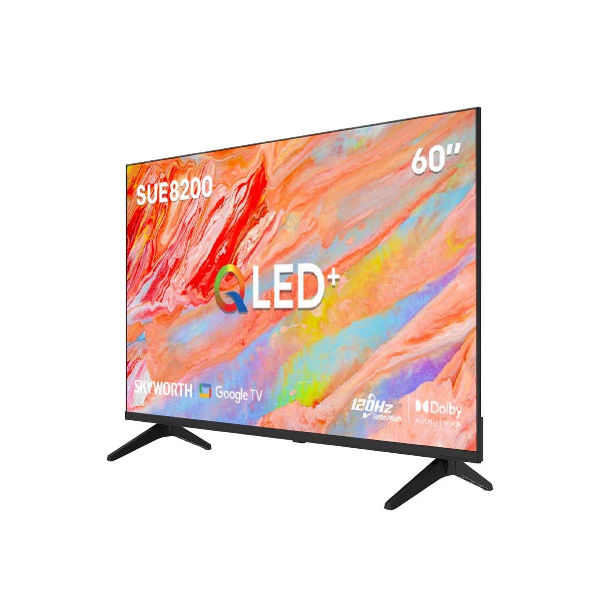 SKYWORTH QLED Google TV AI 120 Hz รุ่น 60SUE8200  สมาร์ททีวีขนาด 60 นิ้ว