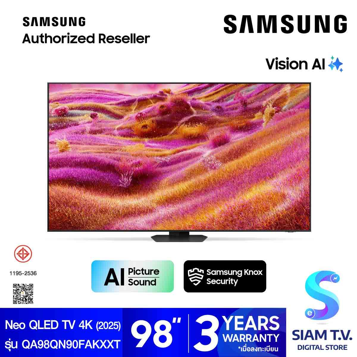 SAMSUNG Neo QLED 4K Vision AI Smart TV รุ่น QA98QN90FAKXXT Series QN90F