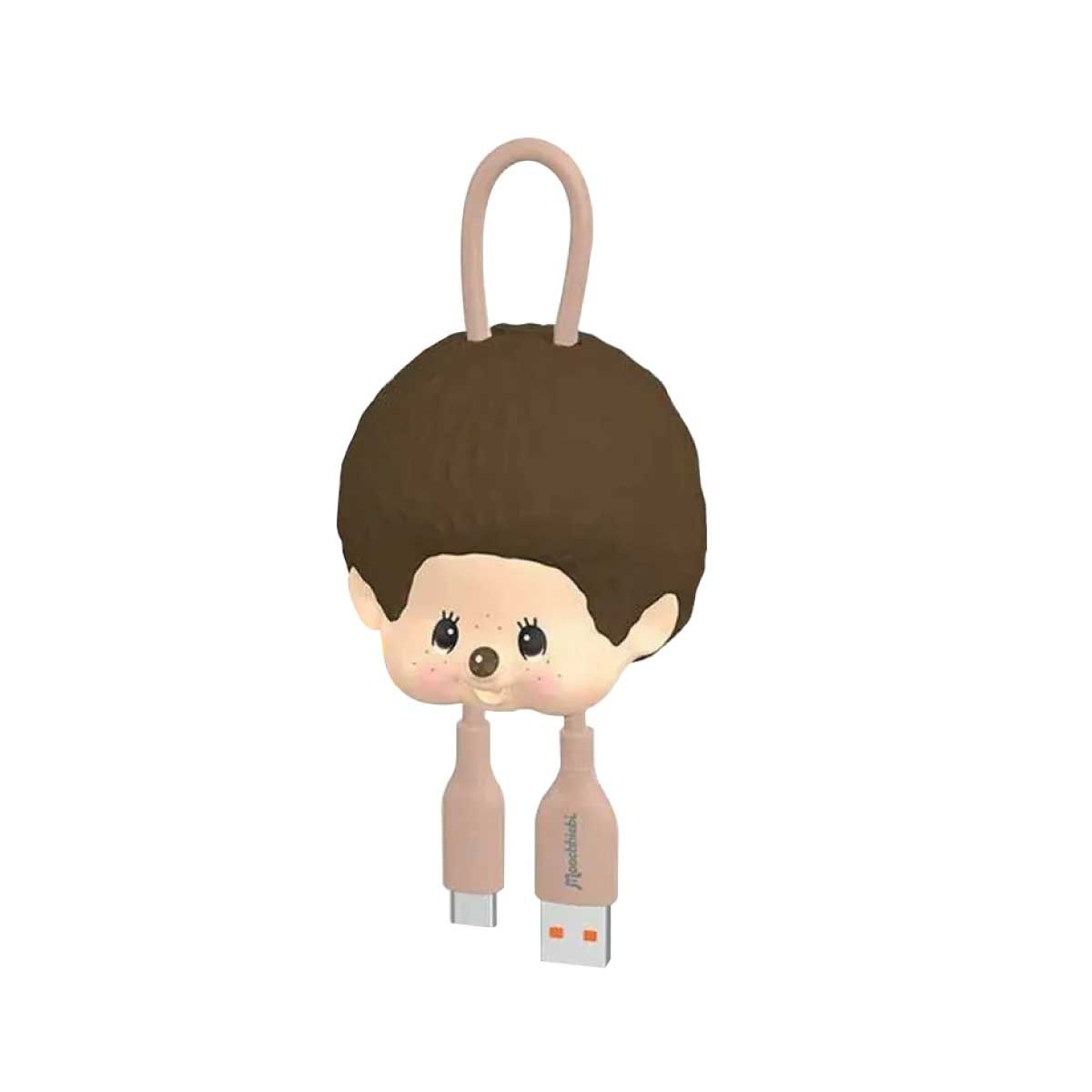 ASAKI สายชาร์จ Monchhichi USB-A to Type-C & Lightning รุ่น A-MCC001 (30CM) - สีเบจ