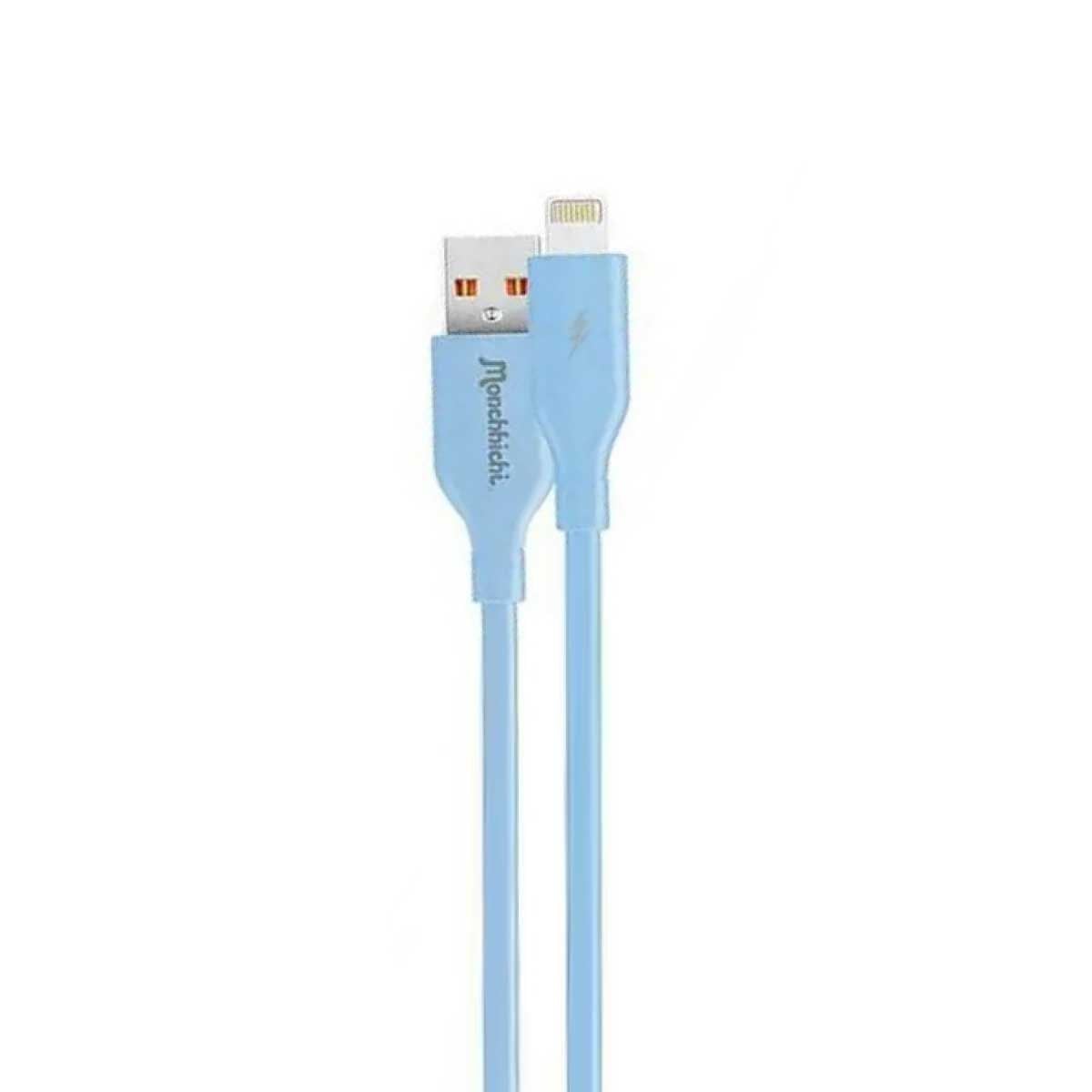 ASAKI สายชาร์จ Monchhichi USB-A to Type-C & Lightning รุ่น A-MCC001 (30CM) - สีฟ้า