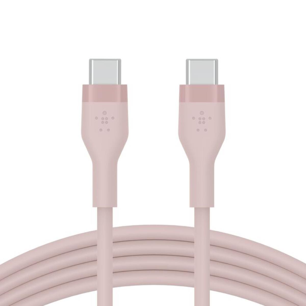 Belkin  สายชาร์จบูสท์ชาร์จ เฟล็กซ์ สาย USB-C ถึง USB-C 60W ยาว  1M  สีชมพู  (BoostChargePro Flex Braided SiliconeUSB-C to C Cable 60W)