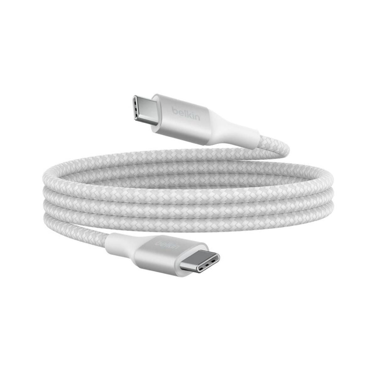 Belkin สายชาร์จ BoostCharge USB-C to C PD 3.1 Cable 240W  ยาว 1M สีขาว สายไนลอนถักสองชั้น