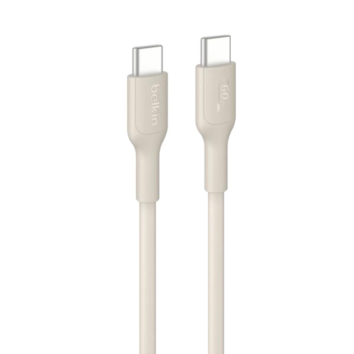 Belkin Charger Cable (สายชาร์จ) BoostCharge Pro Braided USB-C to USB-C 60W (1M) - สีเบจ