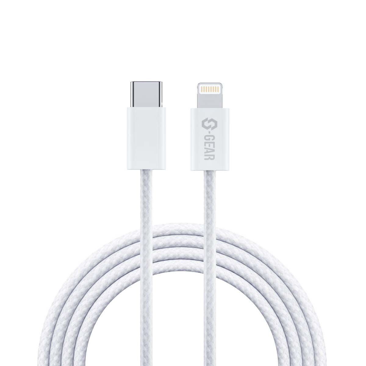 S-GEAR R2 Metal Braied Type-C to Lighting 1 M White