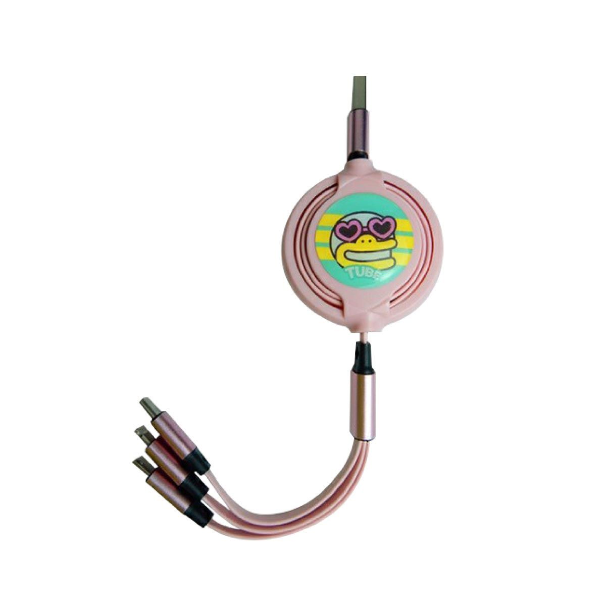 YOOBAO สายชาร์จ 3 in 1 Cable Type-C / Micro / Lightning รุ่น YB31 (Pink)
