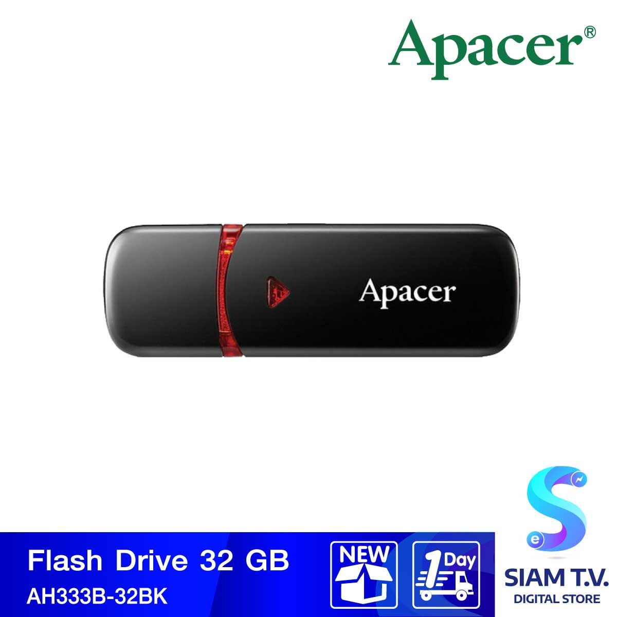 APACER AH333 32 GB FLASH DRIVE (แฟลชไดร์ฟ) (BLACK)