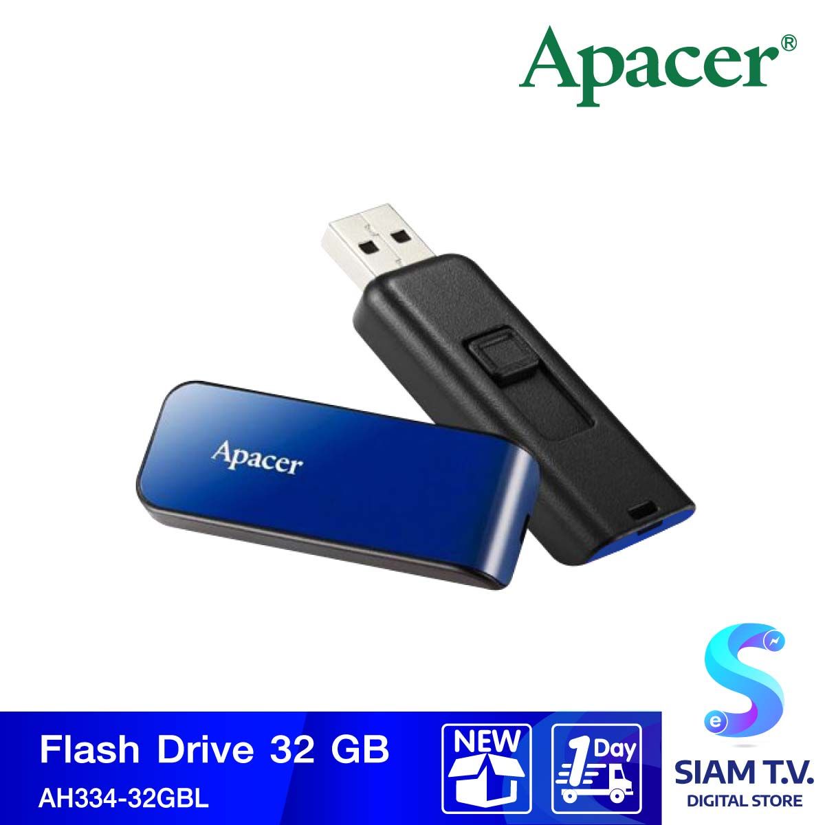 APACER AH334 32 GB FLASH DRIVE (แฟลชไดร์ฟ)(BLUE)
