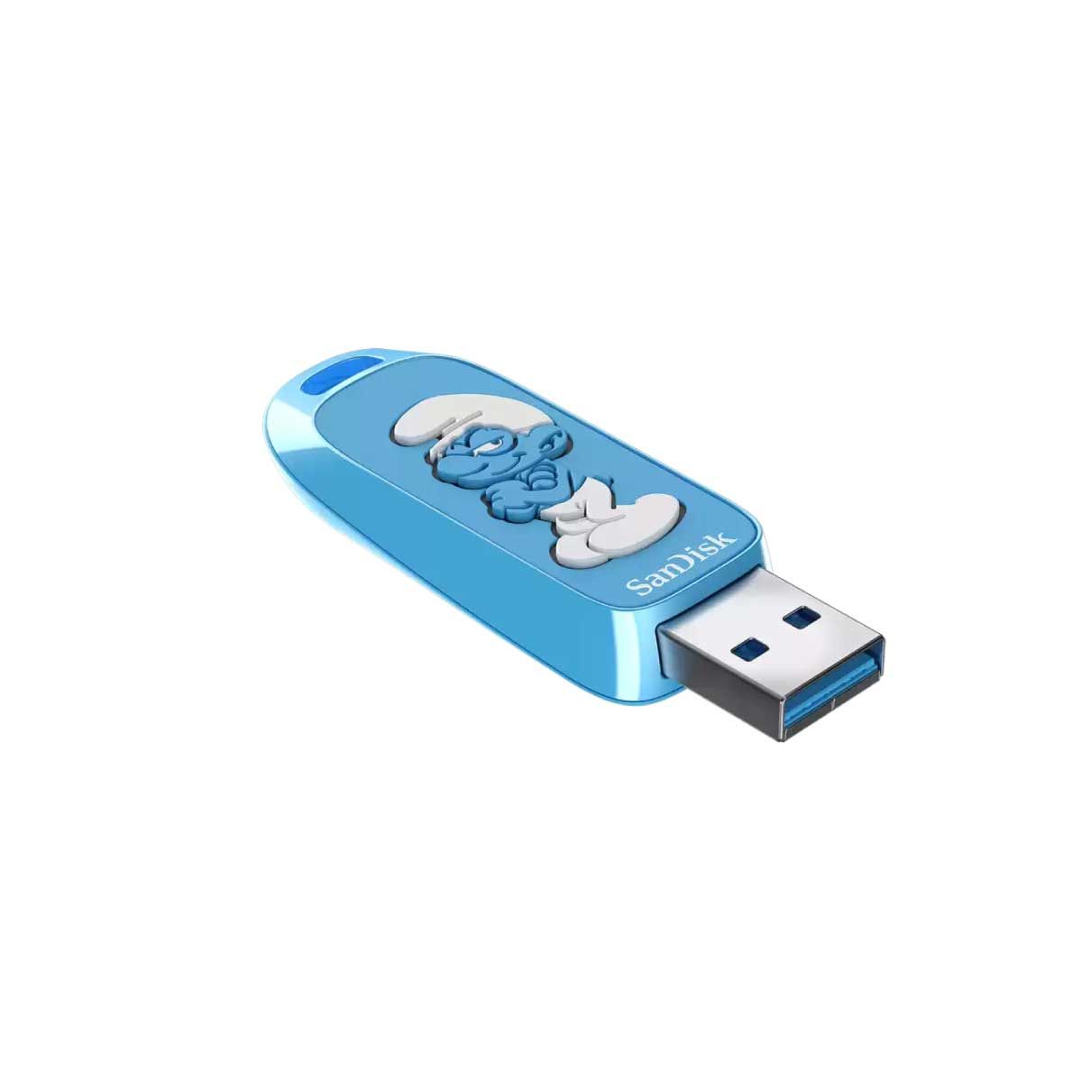 FLASH DRIVE (แฟลชไดร์ฟ) SANDISK SMURFS 64GB