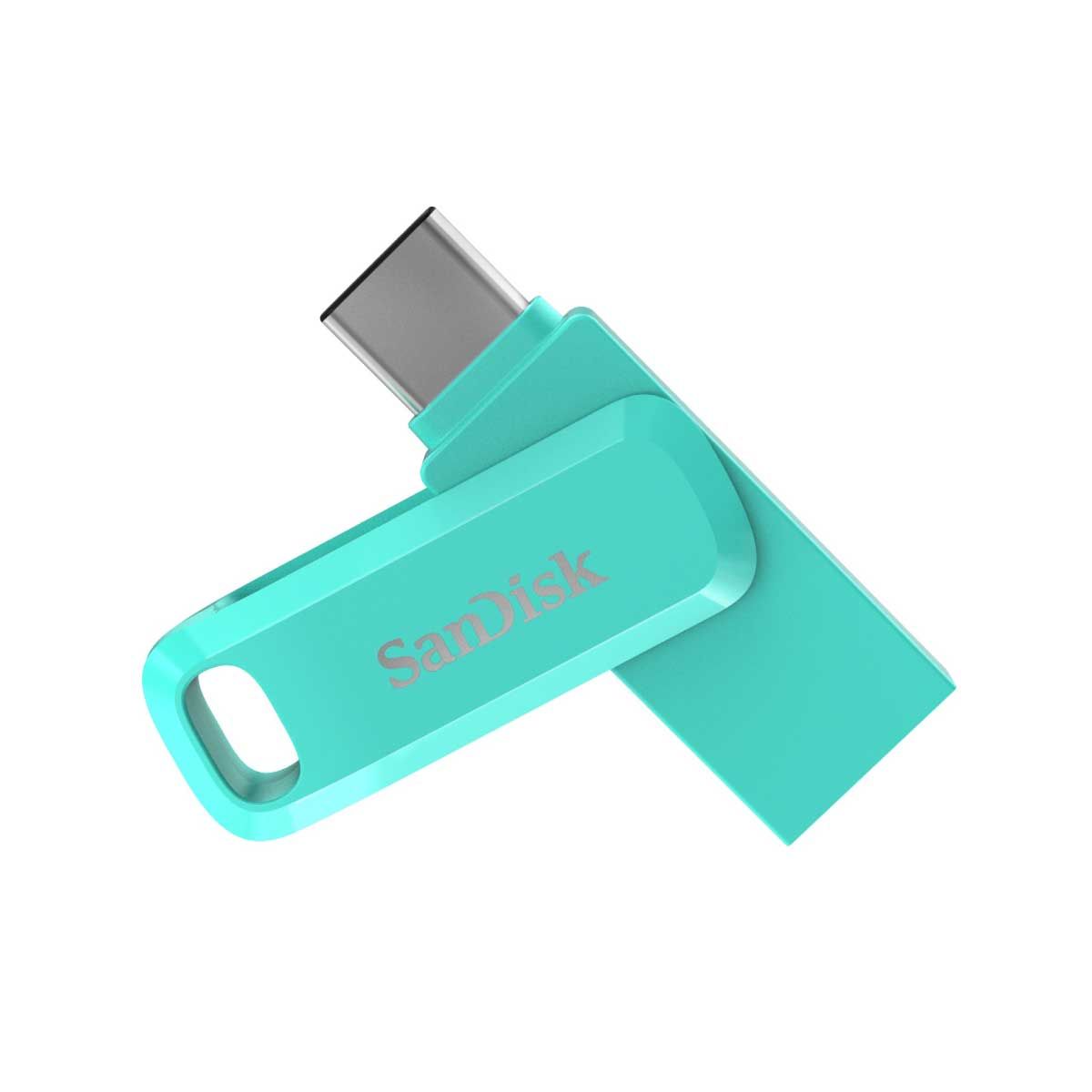 64 GB FLASH DRIVE (แฟลชไดร์ฟ) SANDISK ULTRA DUAL DRIVE GO USB TYPE-C (GREEN) (SDDDC3-064G-G46G)