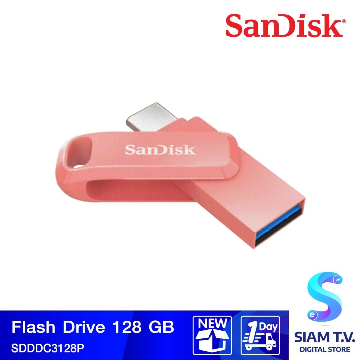 128 GB FLASH DRIVE (แฟลชไดร์ฟ) SANDISK ULTRA DUAL DRIVE GO (SDDDC3-128G-G46PC)