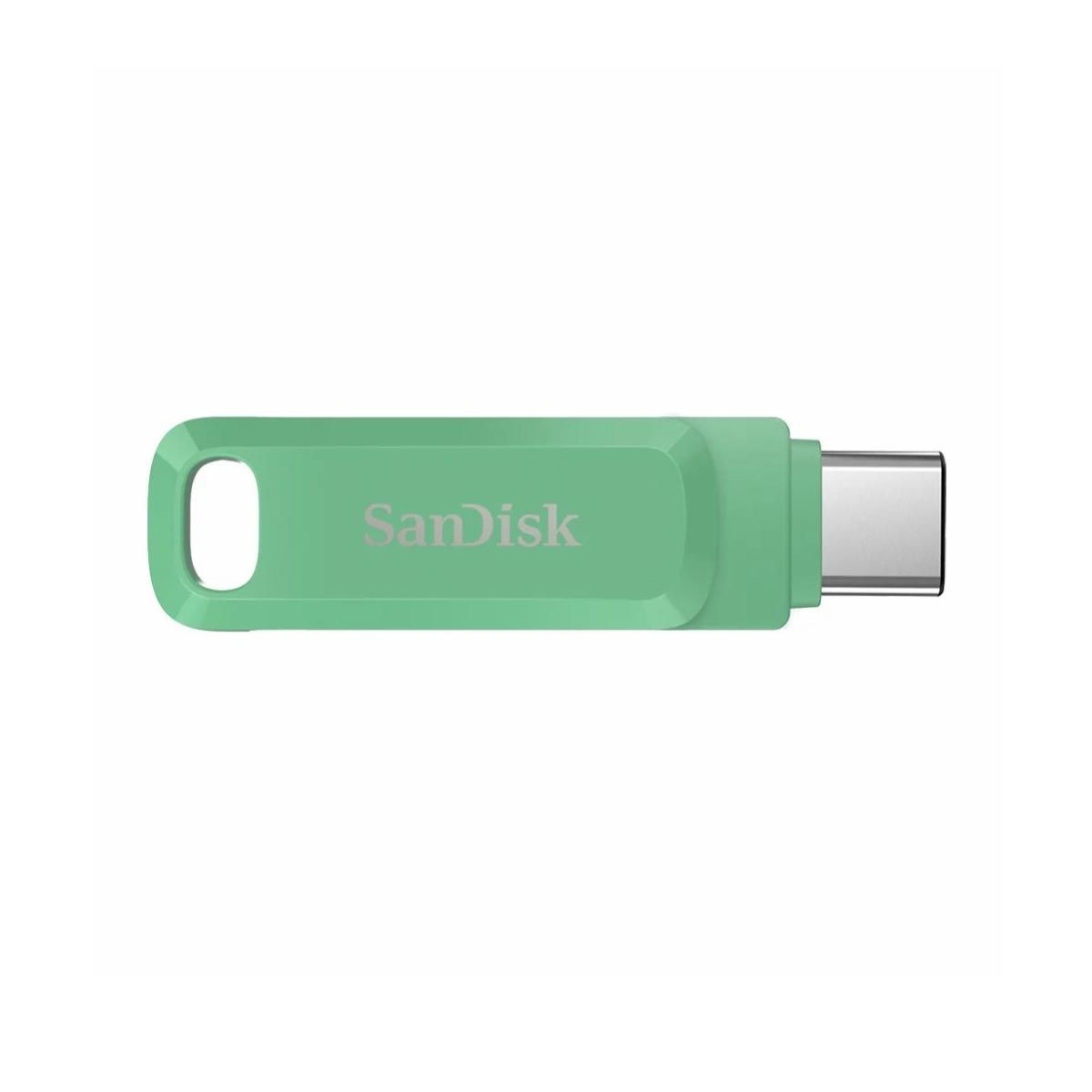FLASH DRIVE 64 GB  (แฟลชไดร์ฟ) SANDISK ULTRA DUAL DRIVE GO (USB-C & USB-A) (SDDDC3-064G-G46AG) (ABSINTHE GREEN)