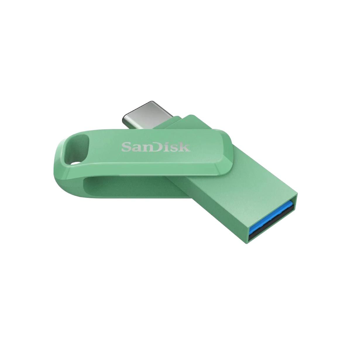 FLASH DRIVE 64 GB  (แฟลชไดร์ฟ) SANDISK ULTRA DUAL DRIVE GO (USB-C & USB-A) (SDDDC3-064G-G46AG) (ABSINTHE GREEN)