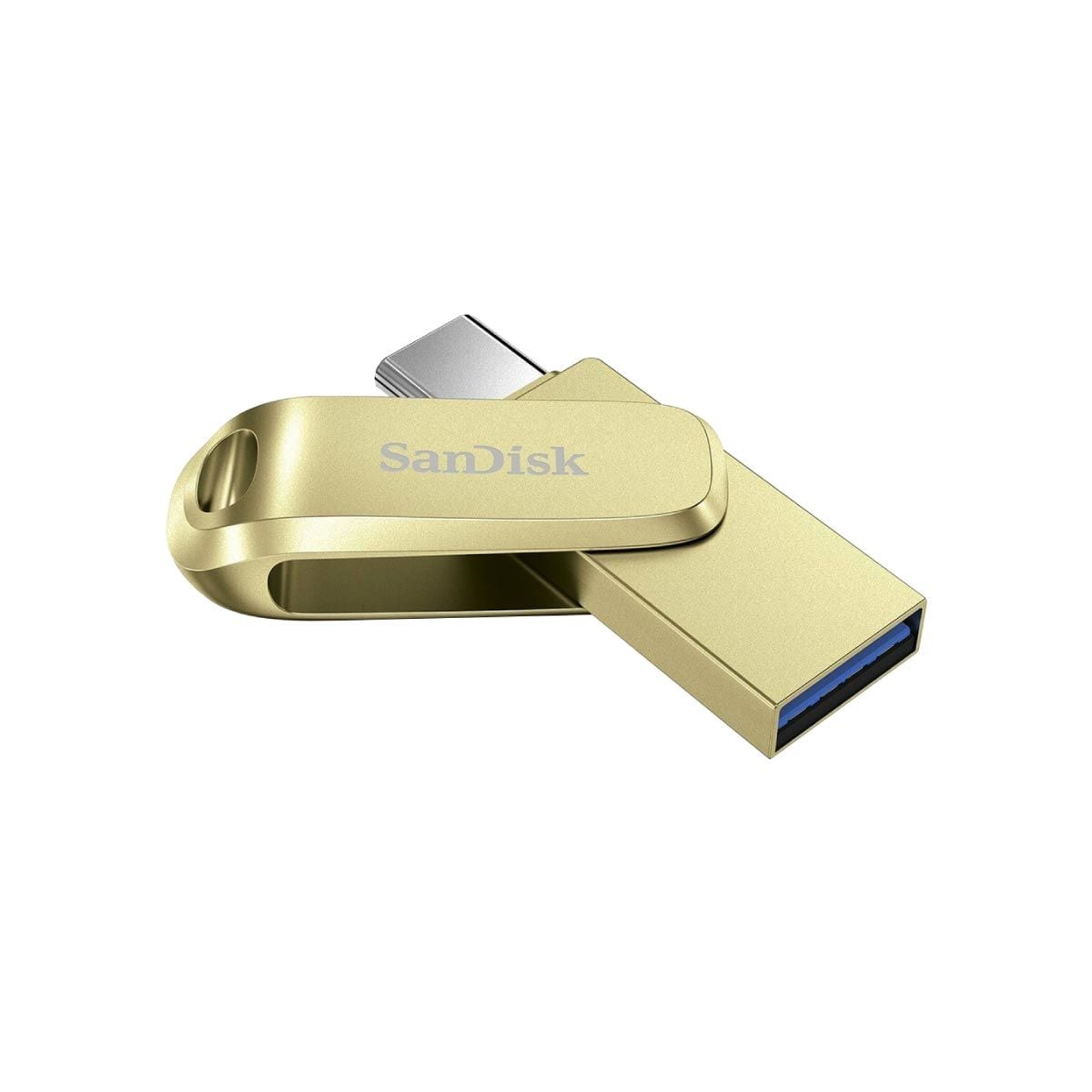 FLASH DRIVE 128 GB (แฟลชไดร์ฟ) SANDISK ULTRA DUAL DRIVE LUXE (USB-C & USB-A) (SDDDC4-128G-G46GD) (GOLD)