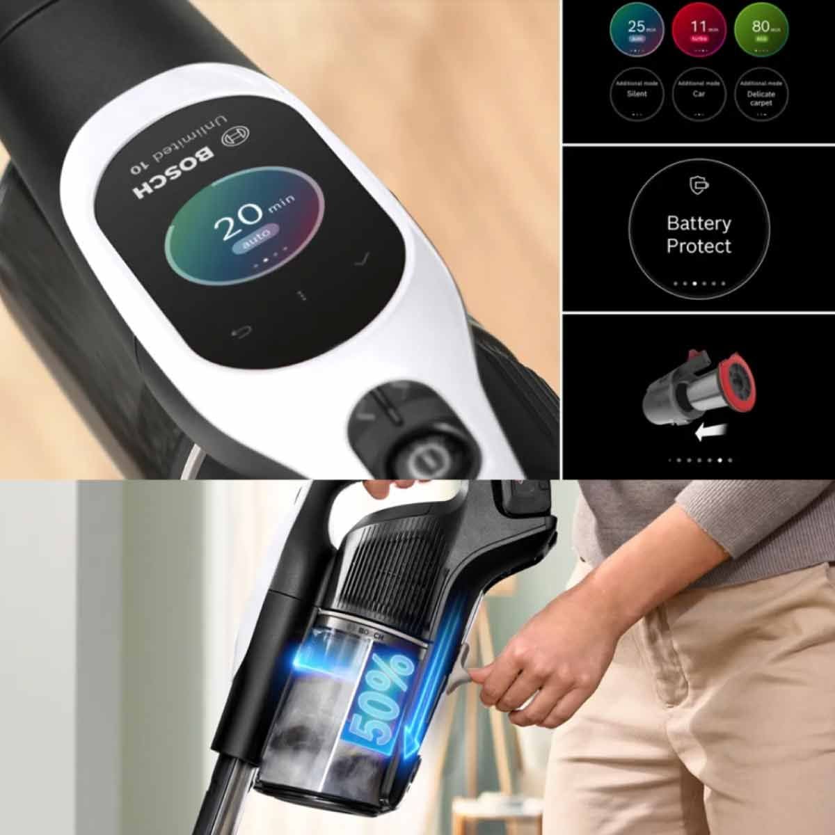 BOSCH  เครื่องดูดฝุ่นมือจับUnlimited10 รุ่น BCS1041WAC
