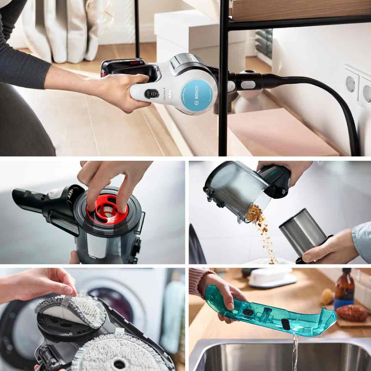 BOSCH เครื่องดูดฝุ่นด้ามจับพร้อมอุปกรณ์ รุ่น Unlimited7