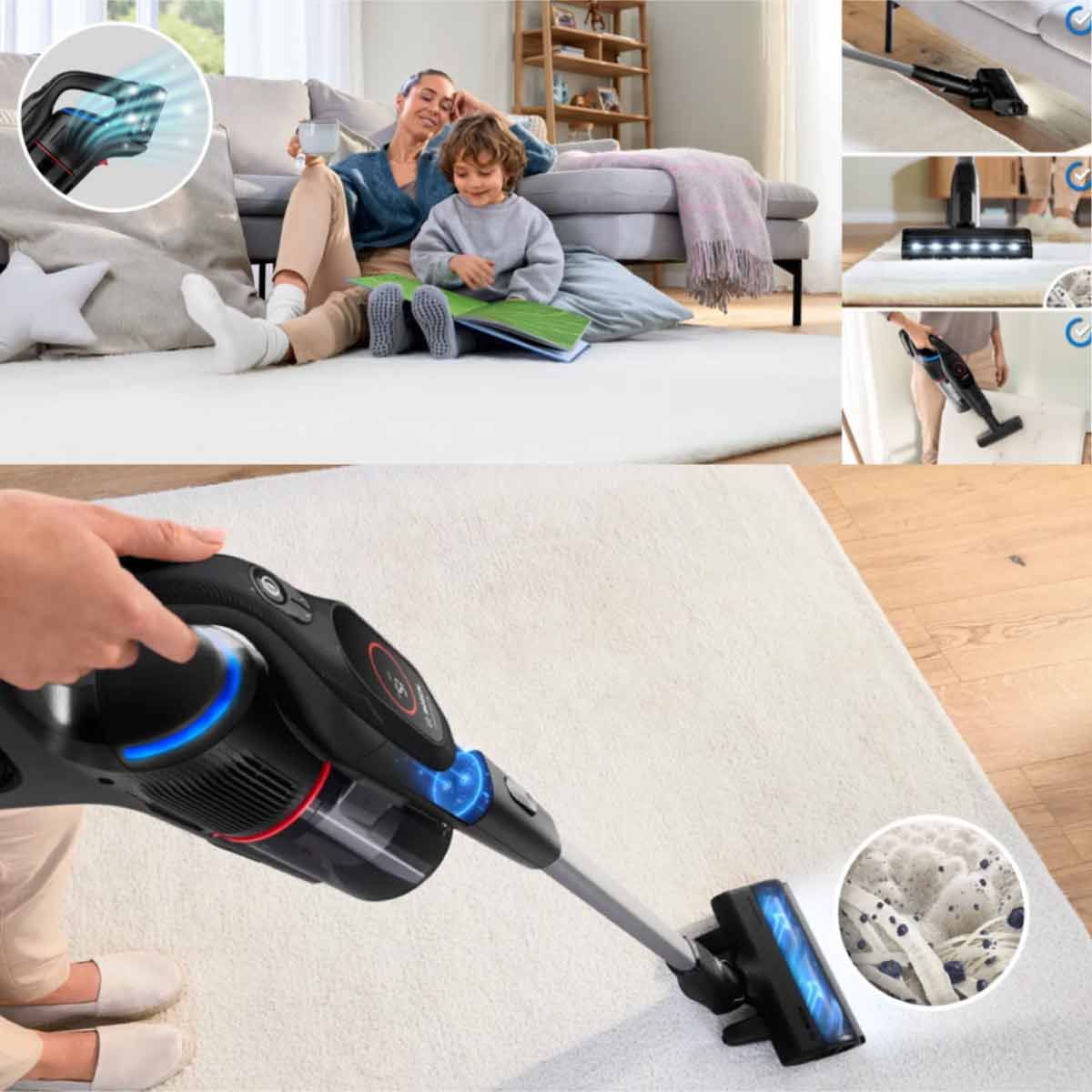 BOSCH  เครื่องดูดฝุ่นด้ามจับ Unlimited10 สีดำรุ่น  BCS931BQC