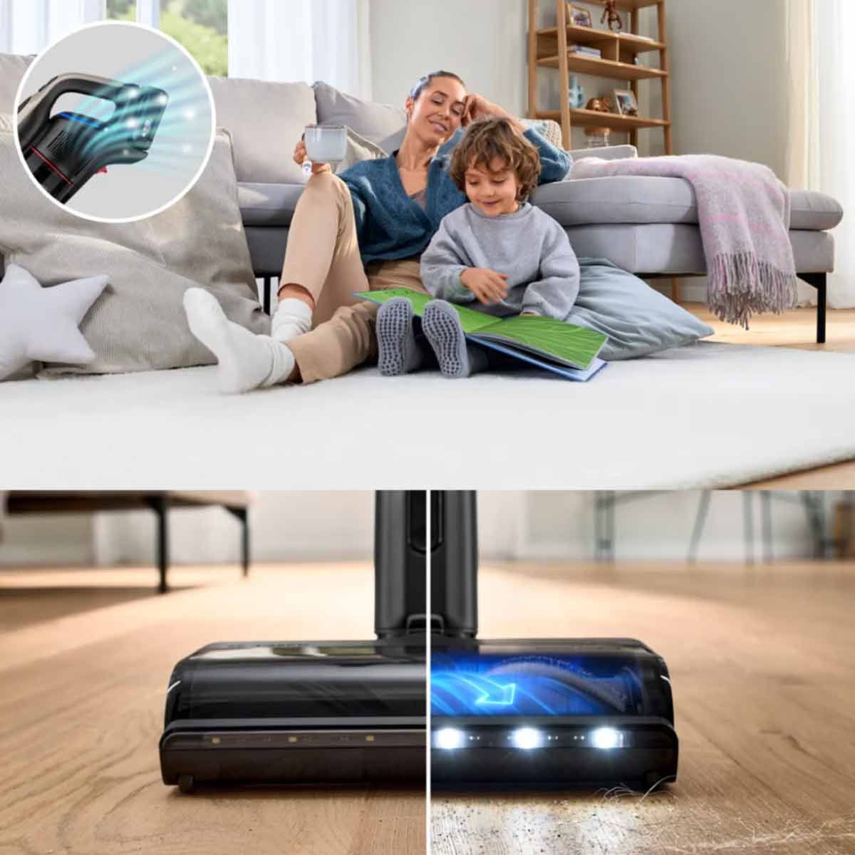 BOSCH  เครื่องดูดฝุ่นด้ามจับ Unlimited10 สีเทา รุ่น  BCS931GAC