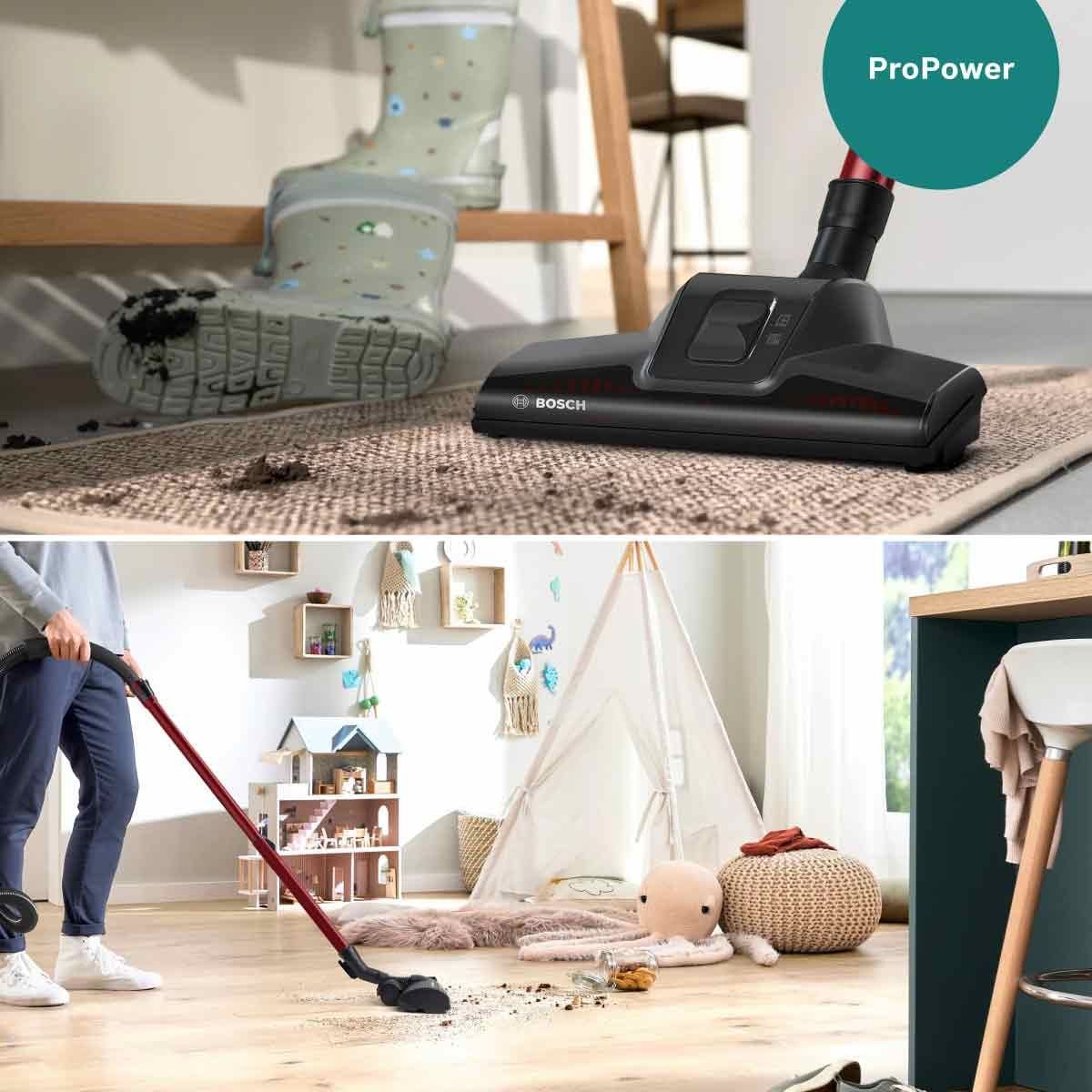 BOSCH เครื่องดูดฝุ่น 800W Series8 สีดำ รุ่น BGS7POW2