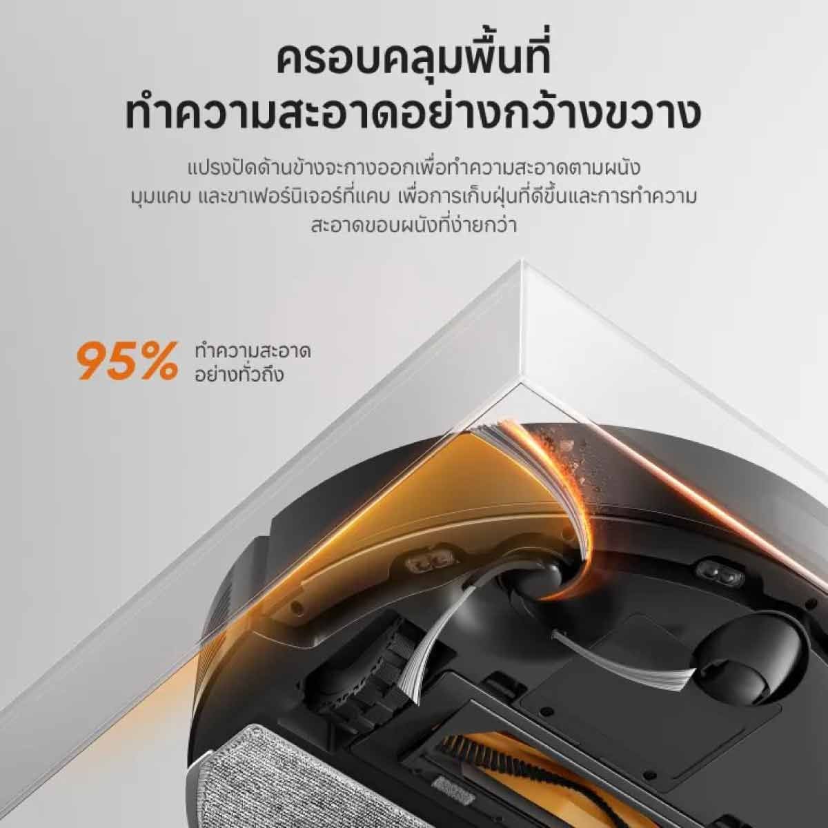 Dreame เครื่องดูดฝุ่นหุ่นยนต์+ถูพื้น แรงดูด20,000Pa รุ่น F20 Black