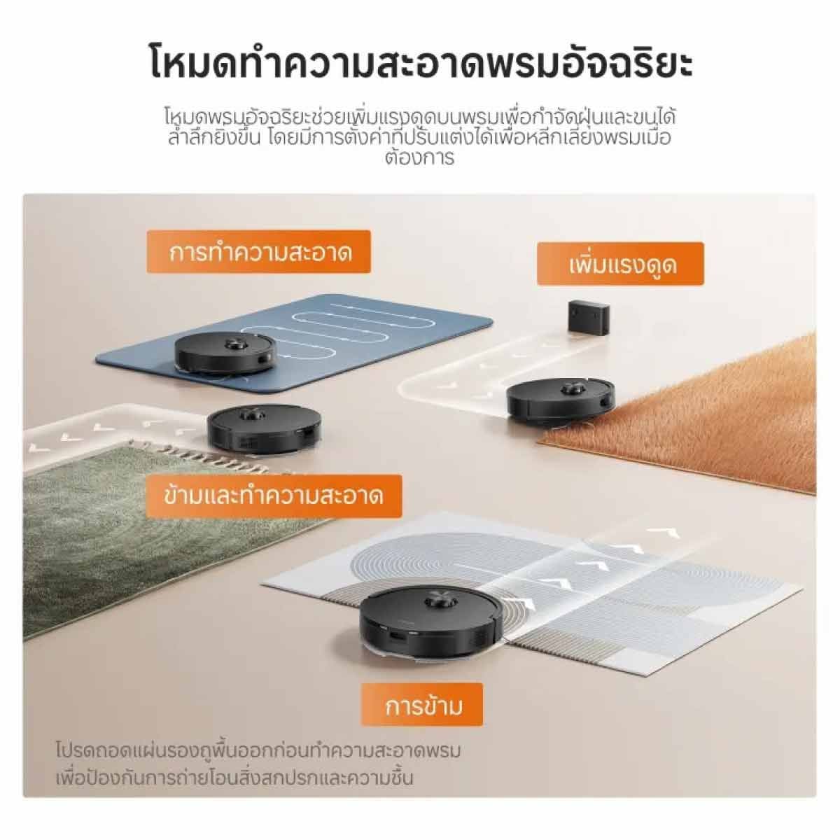 Dreame เครื่องดูดฝุ่นหุ่นยนต์+ถูพื้น แรงดูด20,000Pa รุ่น F20 Black