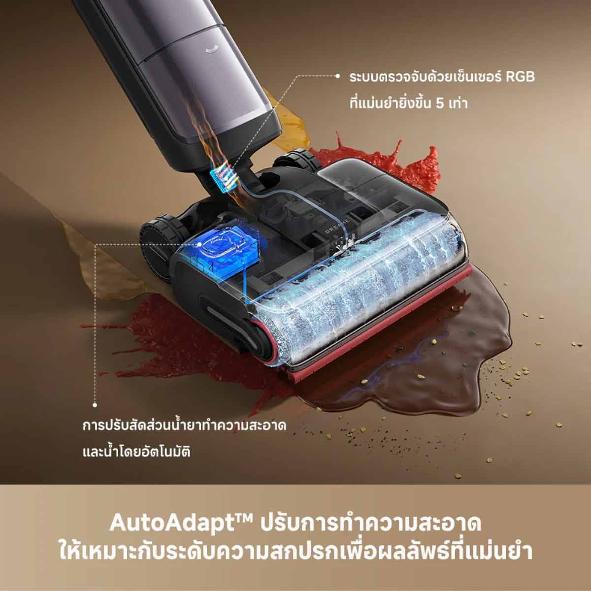 Dreame เครื่องดูดฝุ่น-ถูพื้น ล้างน้ำร้อน100องศา แรงดูด28000PA รุ่นH16 Pro Steam