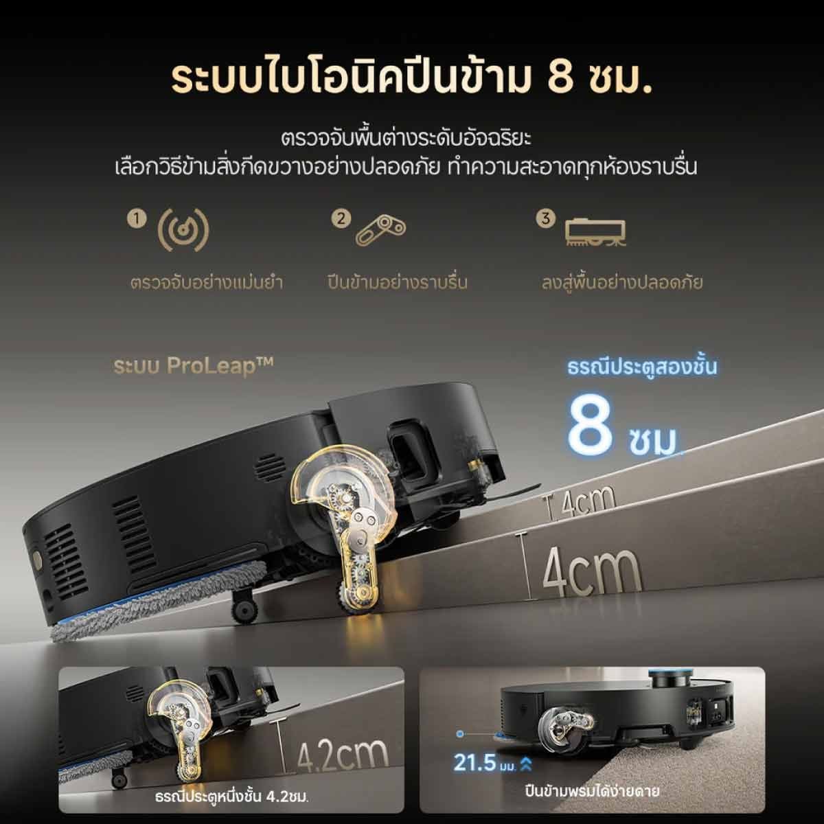 Dreame  เครื่องดูดฝุ่น-ถูพื้นสลับผ้าม็อบ 30,000PA รุ่น Matrix10 Ultra Black