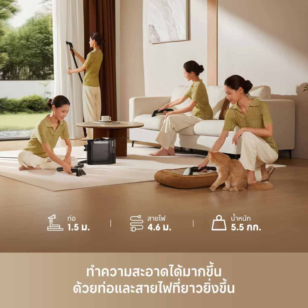 Dreame  เครื่องทำความสะอาดโซฟา ผ้าม่าน รุ่นN20 Steam
