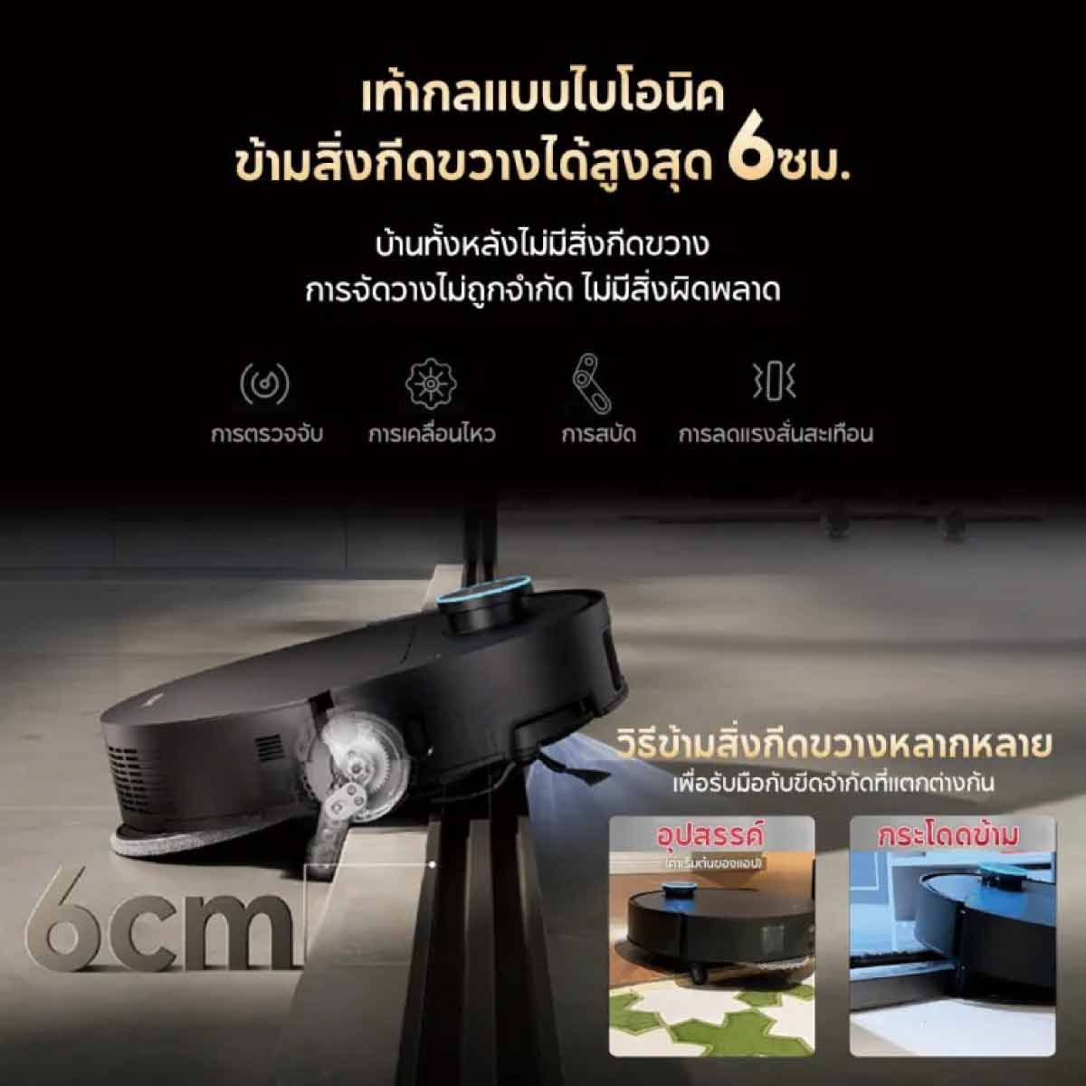 DREAME   เครื่องดูดฝุ่นหุ่นยนต์+ถูพื้น  แรงดูด20000Paรุ่นX50 Master