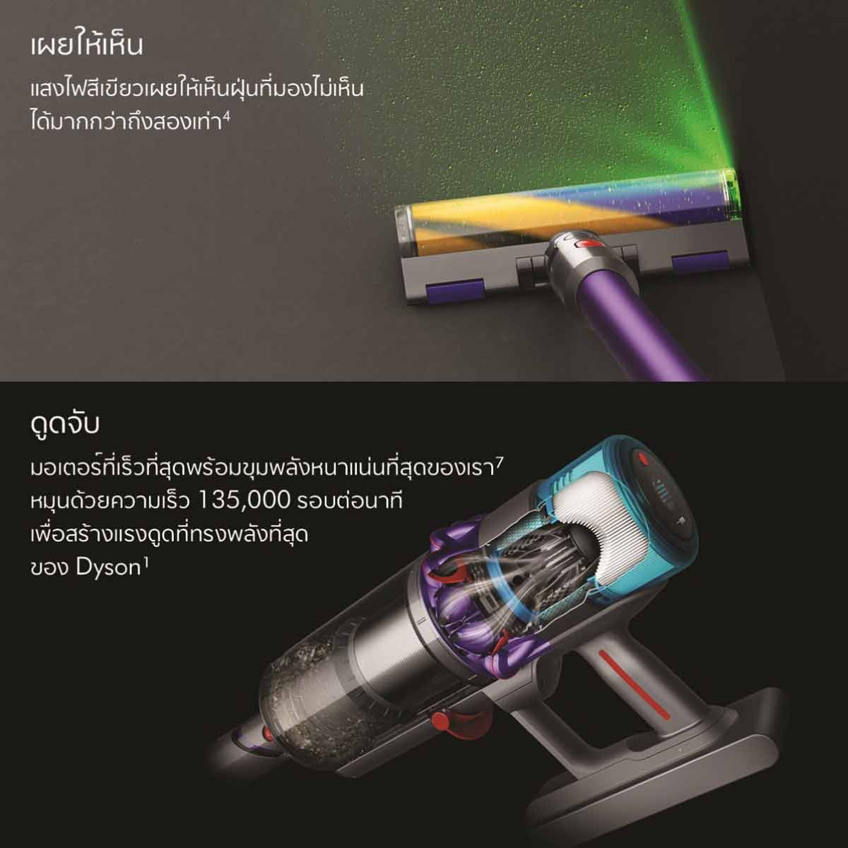 Dyson เครื่องดูดฝุ่นไร้สาย Dyson Gen5 detect สีม่วง รุ่น GEN5DETECPP