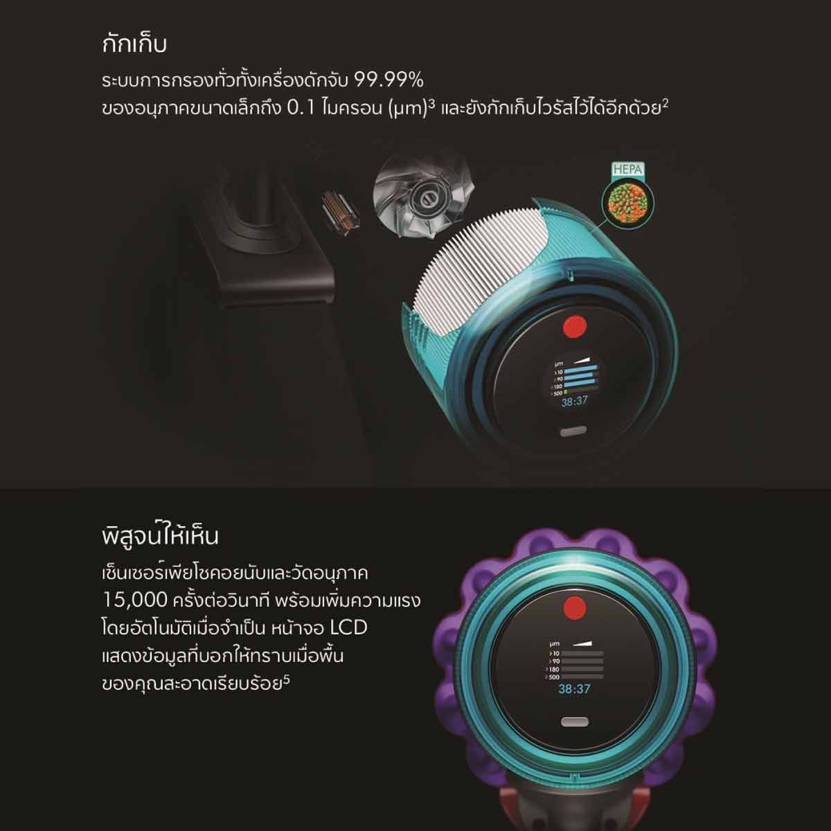 Dyson เครื่องดูดฝุ่นไร้สาย Dyson Gen5 detect สีม่วง รุ่น GEN5DETECPP