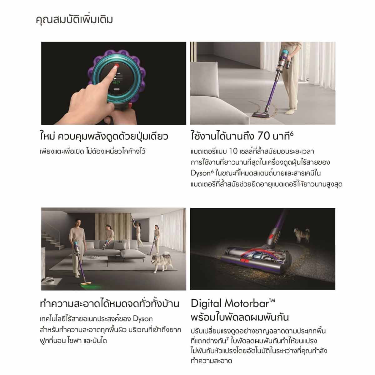 Dyson เครื่องดูดฝุ่นไร้สาย Dyson Gen5 detect สีม่วง รุ่น GEN5DETECPP