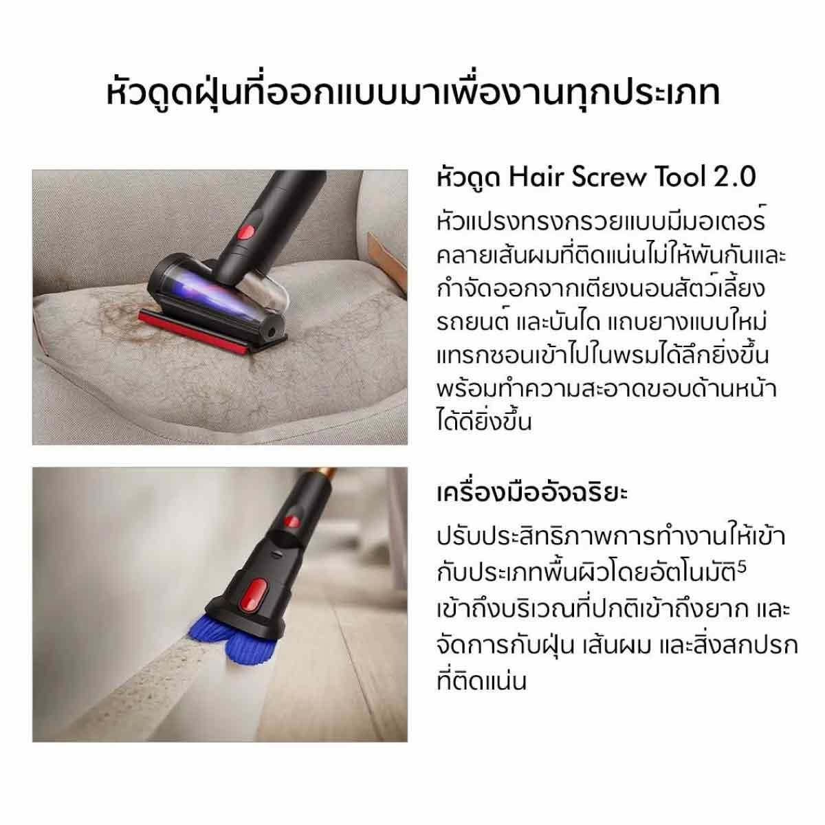 Dyson   เครื่องดูดฝุ่นไร้สาย  สีดำด้าน/คอปเปอร์  รุ่น V16 Piston Animal