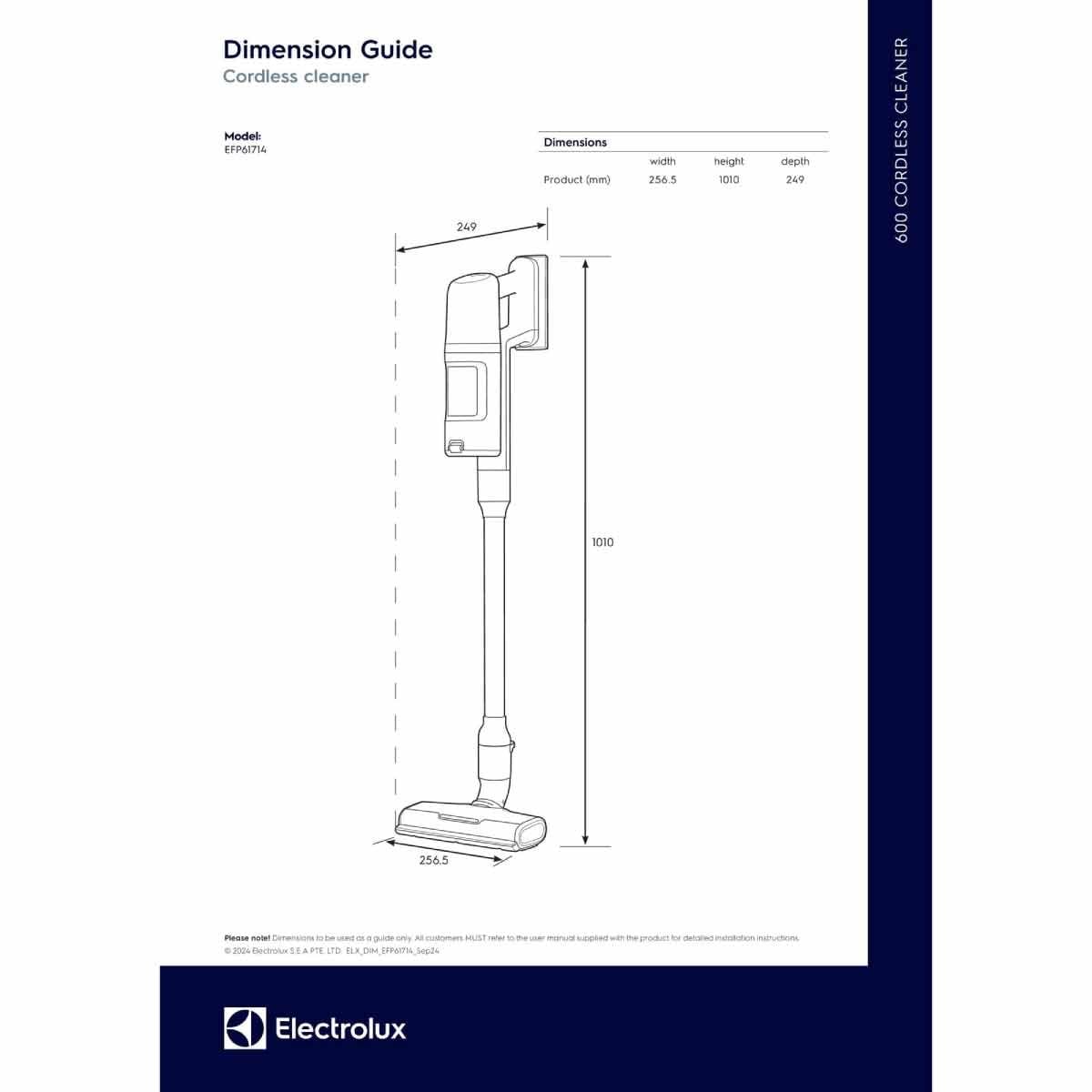 ELECTROLUX  เครื่องดูดฝุ่นไร้สาย21.6V รุ่นEFP61714