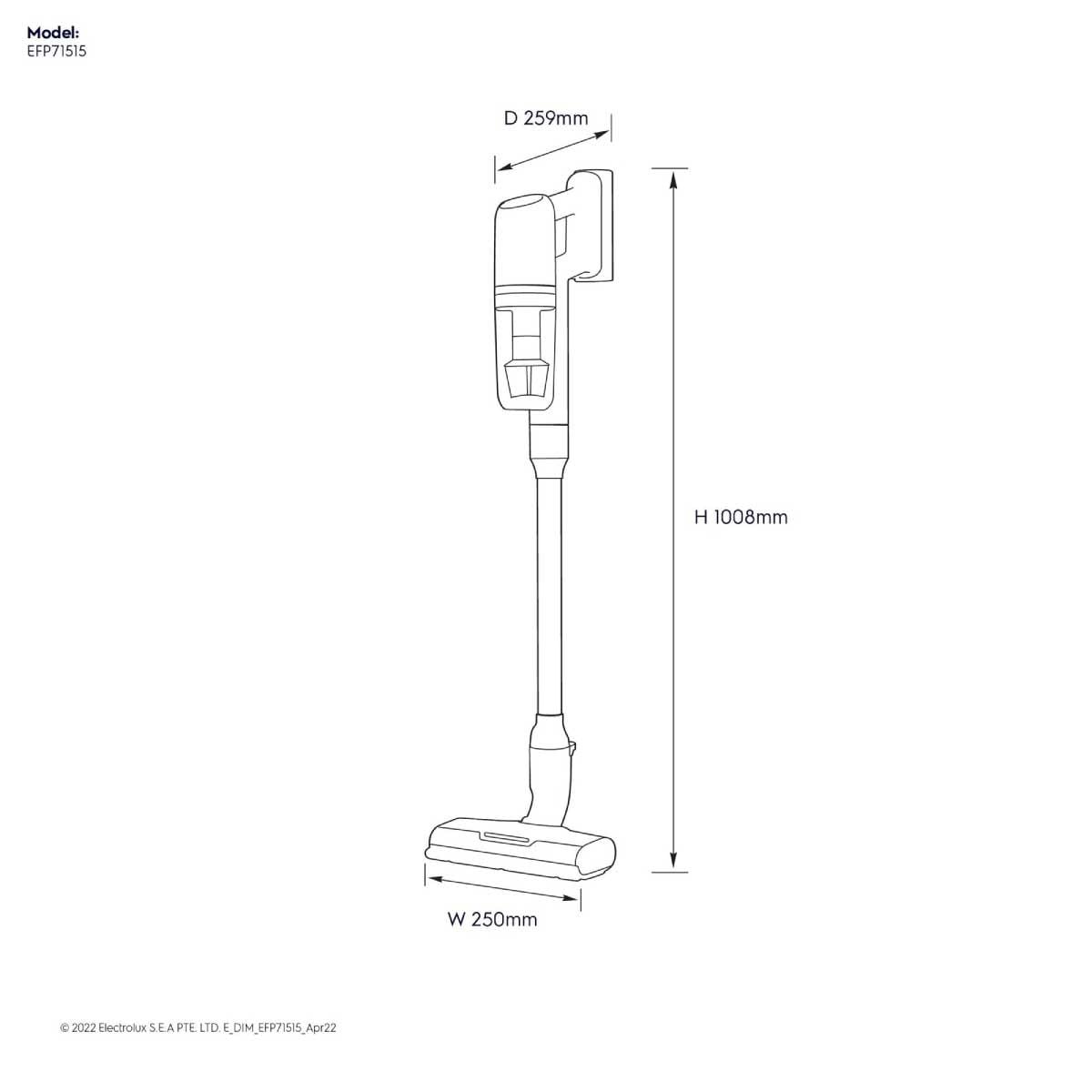 ELECTROLUX เครื่องดูดฝุ่นมือจับ14.4Vพร้อมอุปกรณ์ สีน้ำตาลรุ่น EFP71515