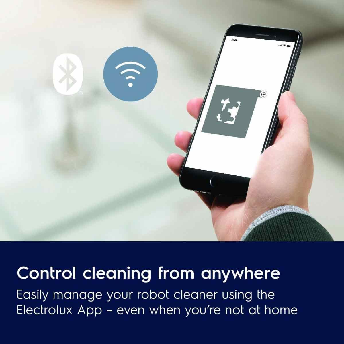 ELECTROLUXเครื่องดูดฝุ่นหุ่นยนต์+แท่น Wifi รุ่นEFR71222DS