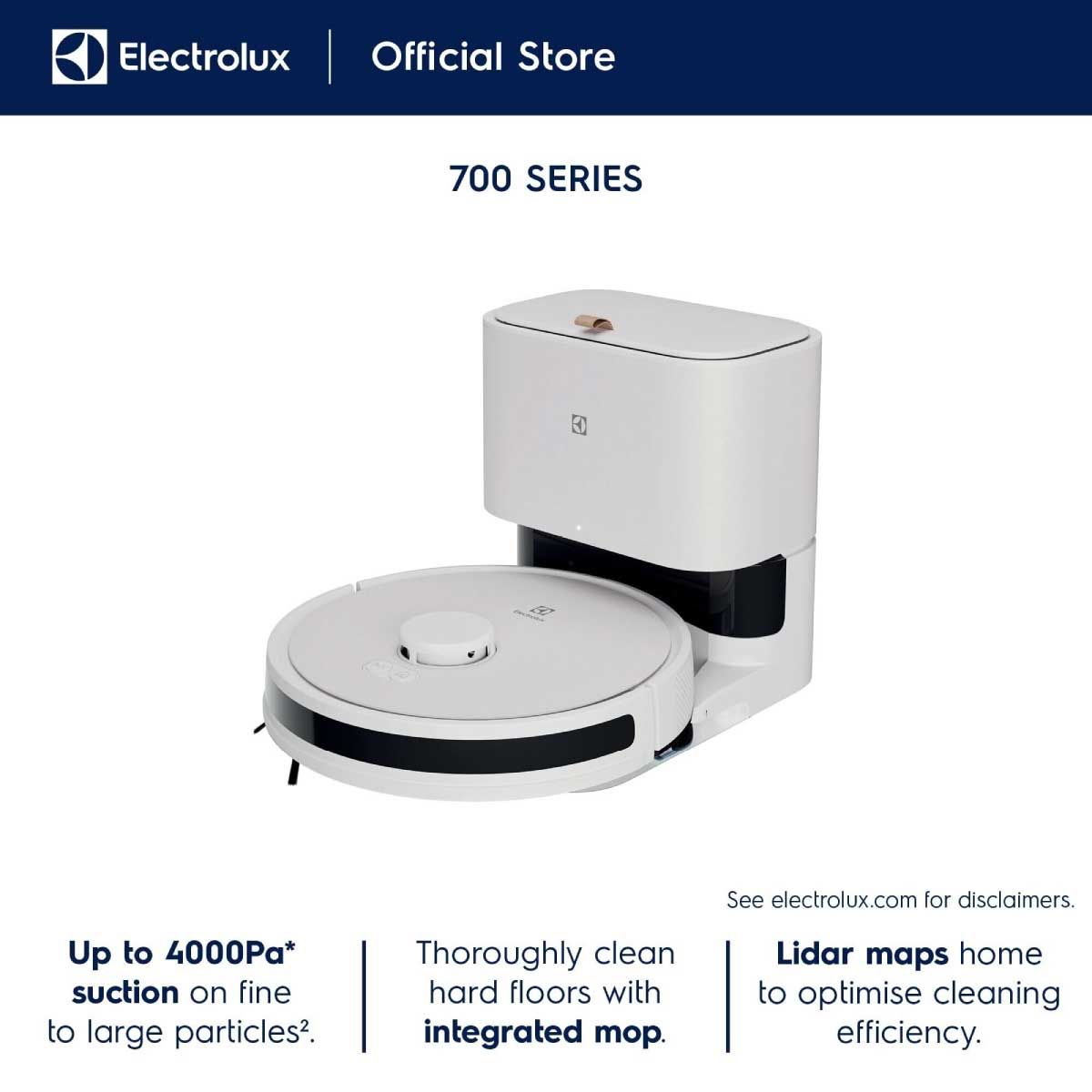 ELECTROLUXเครื่องดูดฝุ่นหุ่นยนต์+แท่น Wifi รุ่นEFR71222DS